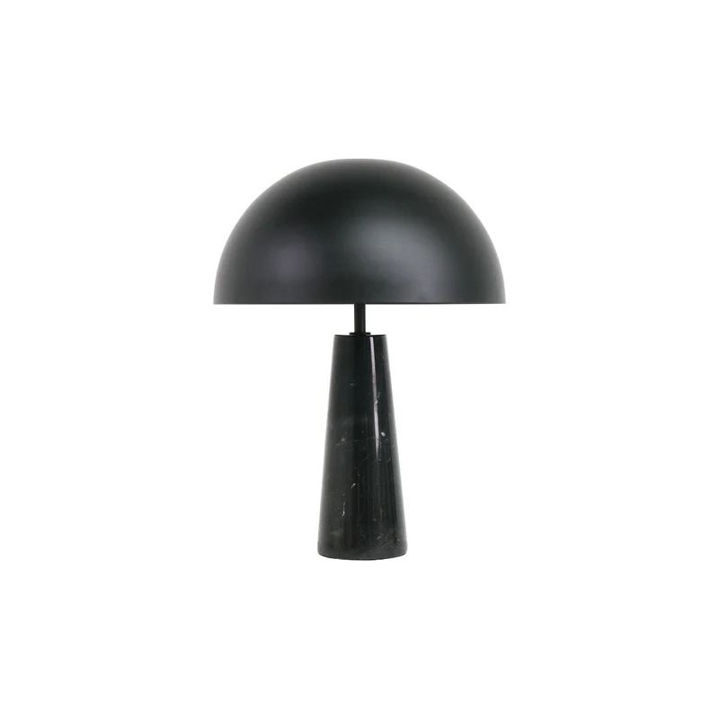 Lampe à poser Merit - Base Marbre noir - Noir - Ø40/H55CM
