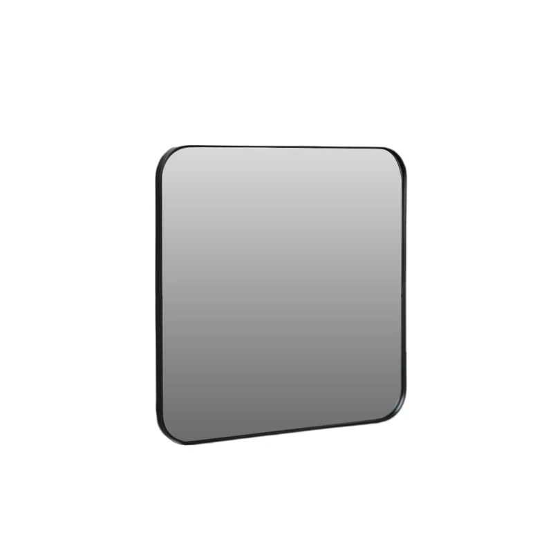 Miroir Carré - 50×50cm - Noir - Mat