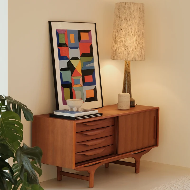 Buffet Rétro des Années 1960 - Joséphine - Teck - 140cm