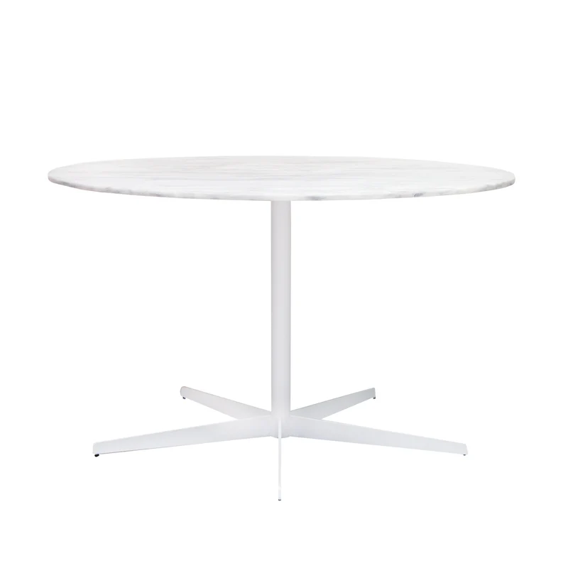 Table à Manger Ronde en Céramique - Céramique Blanche - dia 140cm