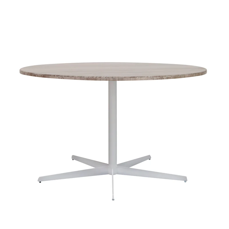 Table à manger ronde avec plateau en marbre - Marbre beige - Ø125cm