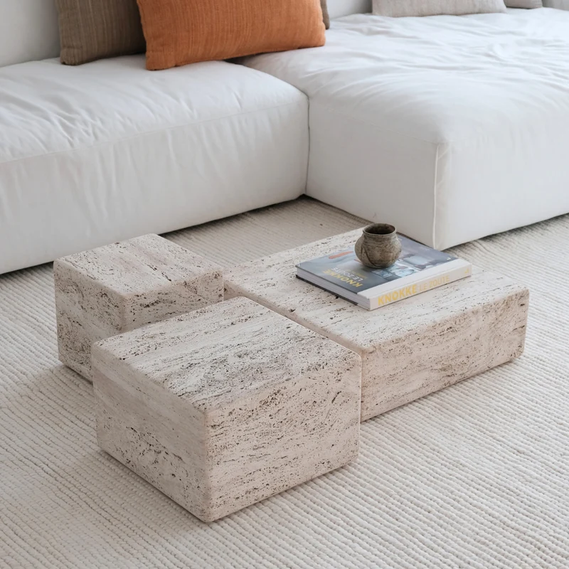 Table basse - Milieu - Dijon - Travertin - D39