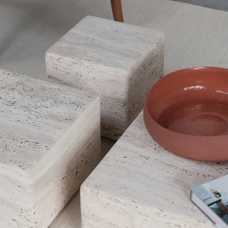 Table basse - Grande - Dijon - Travertin - D54