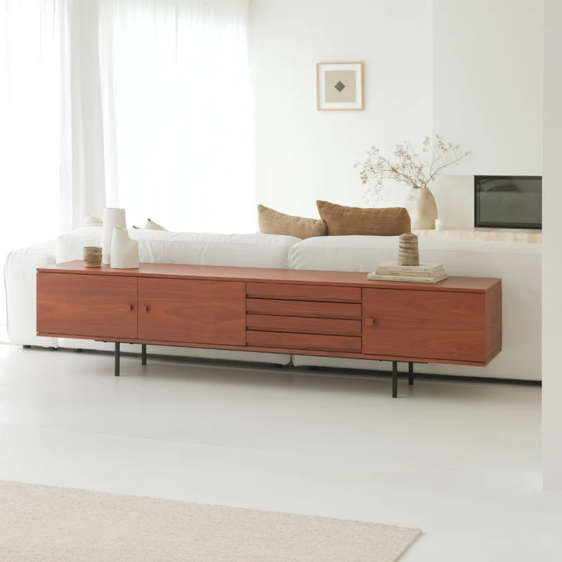 Buffet Vintage - Calvin - Noyer - 240 cm