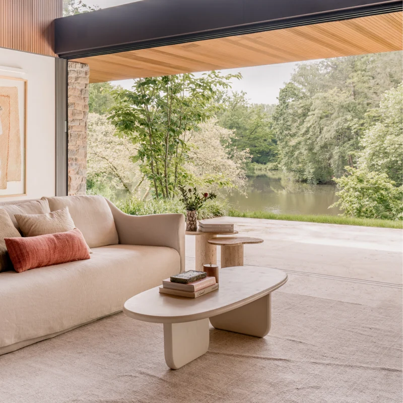 Table basse Mulhouse - Microskin latte