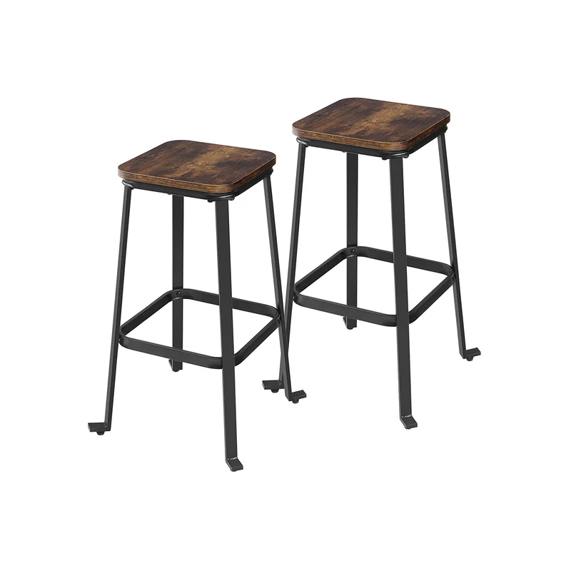 Tabourets marron rustique