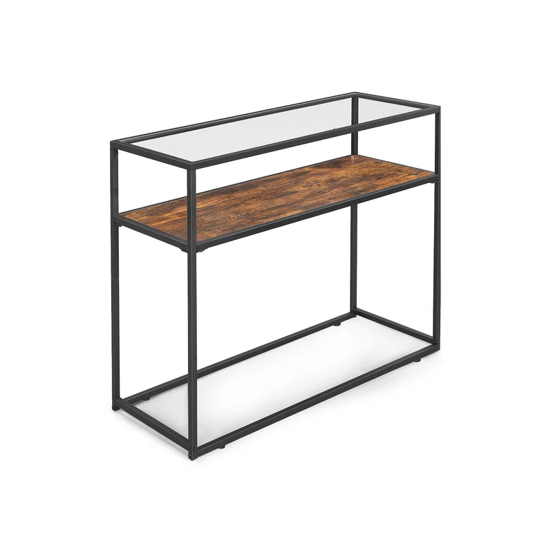 Table console verre industriel