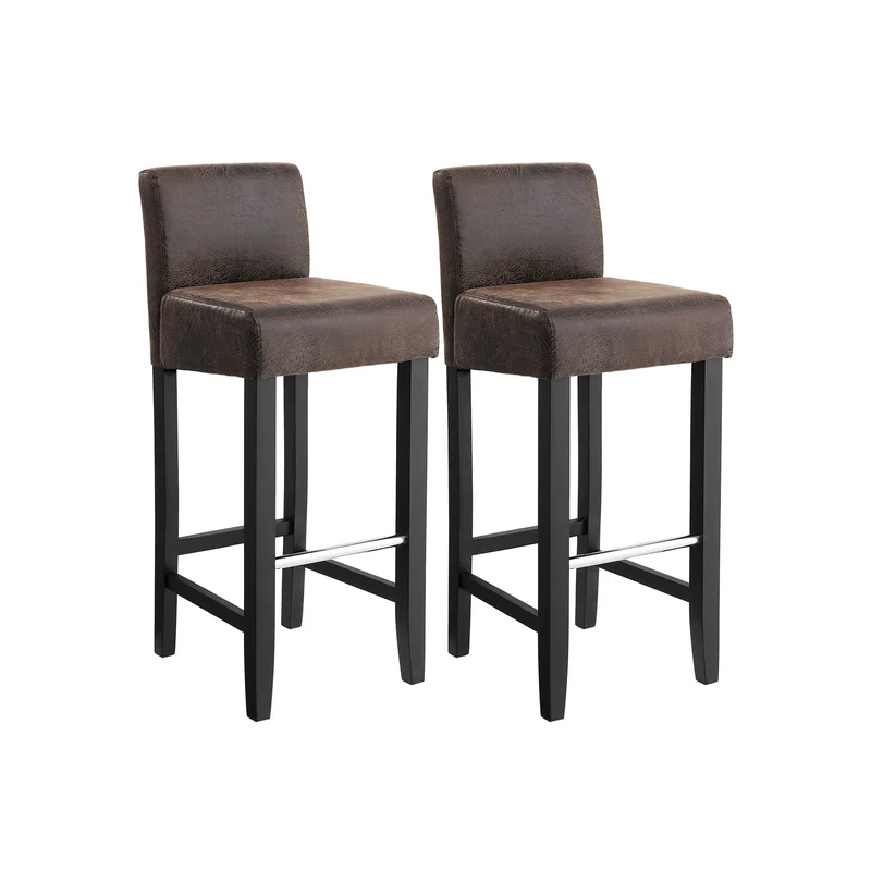 2 Tabourets effet vieilli marron