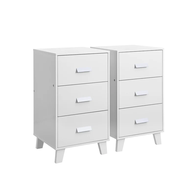2 Tables de chevet blanc
