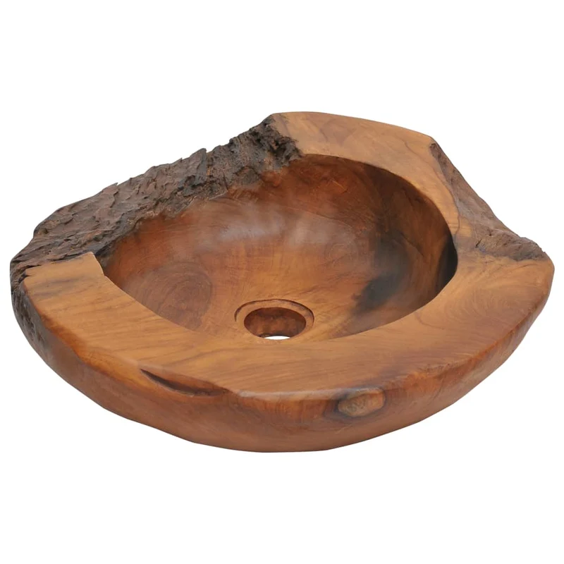 Lavabo vasque teck massif 45 cm marron 02_0002838