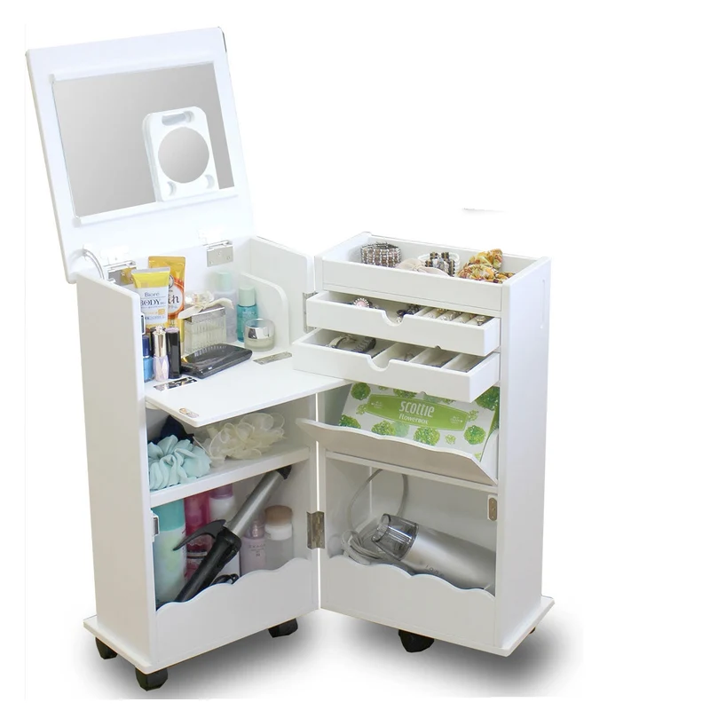Coiffeuse avec grand espace de rangement
