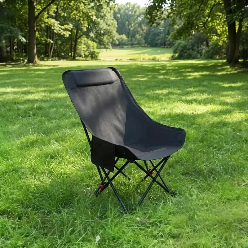 Modern Minimalist PE Carbon Steel Oxford Fabric X-Shape Folding Chair Adjustable Reclining Camping Chair For Outdoor Patio