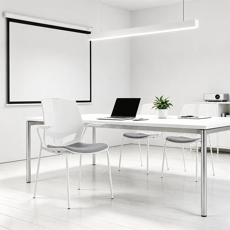 Contemporary Scandinavian INS-Style Training Chair: Minimalist Ergonomic Backrest Desk Chair For Home Office
