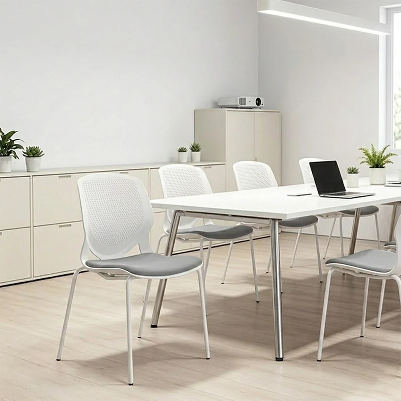 Contemporary Scandinavian Back Chair: INS-Style Macaron Desk Chair For Home Office