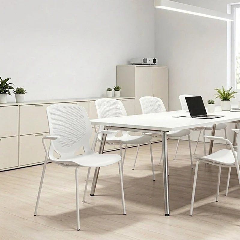 Scandinavian Colorful Desk Chair: Contemporary Ergonomic Back Chair For Home Office