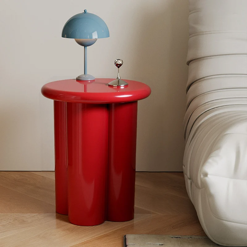 Modern Minimalist ABS Dopamine Cylindrical Lightweight End Table 1-Tier For Living Room