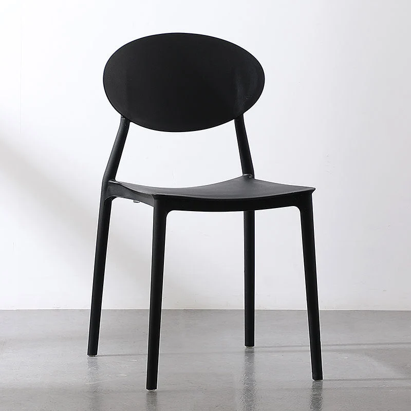 Contemporary Nordic Square PP Dining Chair Backrest Armless For Dining Room