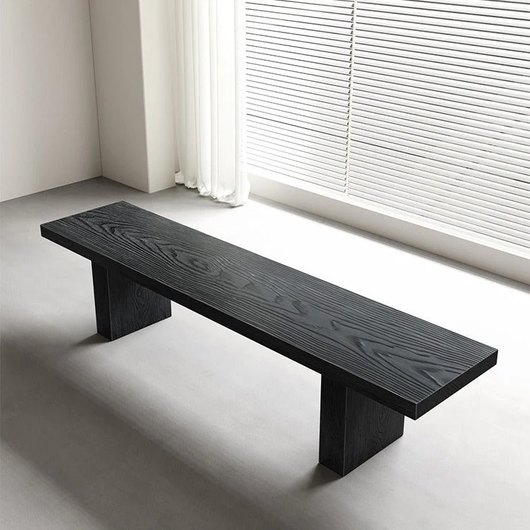 Modern Minimalist Rectangular Pine Wood Bench For Living Room
