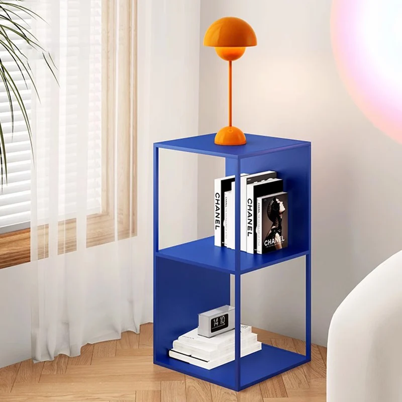 Modern Minimalist Square Rectangular Iron End Table 3-Tier For Living Room