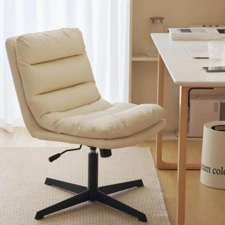 Contemporary Scandinavian Square High-Quality Faux Leather Plywood Steel Office Chair For Home Office