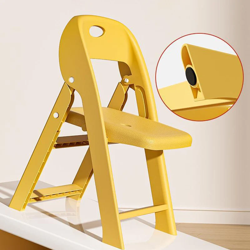 Modern Minimalist Square PP Foldable Backrest Kids Low Stool For Living Room