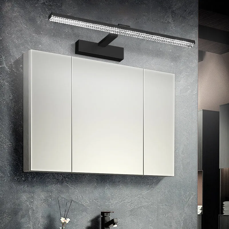 Modern Minimalist Adjustable Aluminum Acrylic Rectangular LED Vanity Light Wall Sconce Lamp For Bathroom