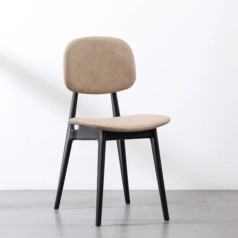 Modern Minimalist Curved Seat Cushion Polypropylene Synthetic Fabric Sponge Dining Chair Backrest For Dining Room