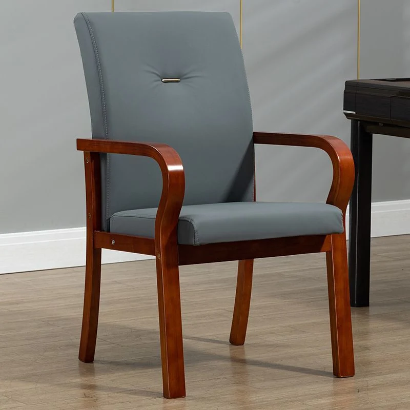 Contemporary Creative Cat Scratch Resistant Leather Plywood Curved Rectangular Accent Chair Backrest And Armrests For Living Room