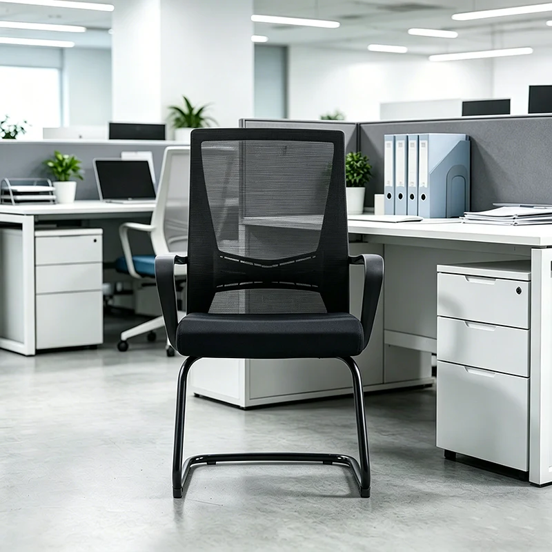 Modern Minimalist Executive Ergonomic Breathable Mesh Office Chair - Durable Matte Black Frame Desk Chair For Home Office