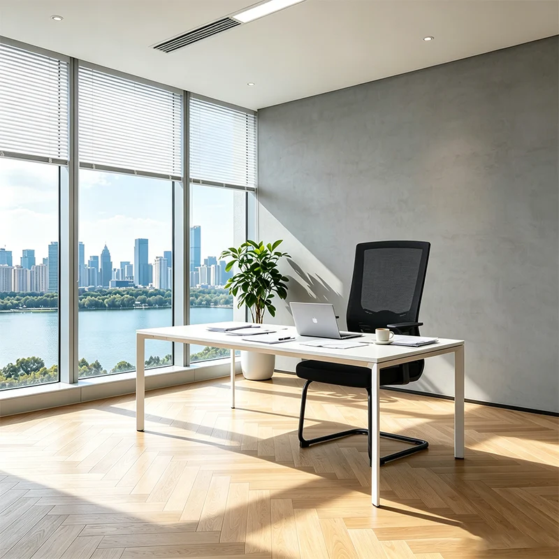 Modern Black Breathable Mesh Conference Desk Chair - Black Frame & Breathable Seat Office Chair For Home Office