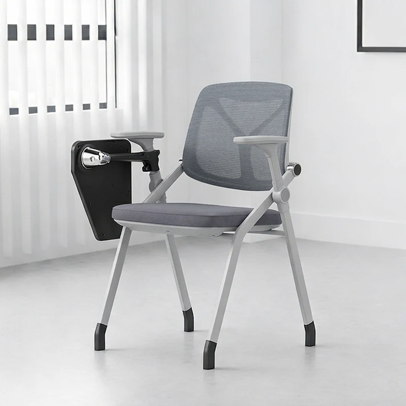 Premium Mesh Back Office Desk Chair - Minimalist Multifunctional Ergonomic Chair With Adjustable Armrests And 180° Flip Desk For Home Office