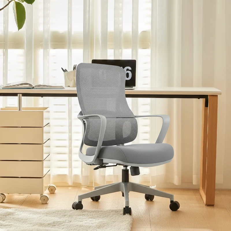 High-Quality Ergonomic Breathable Mesh Desk Chair - Minimalist Comfortable & Durable Office Chair With Lumbar Support & Silent Casters For Home Office