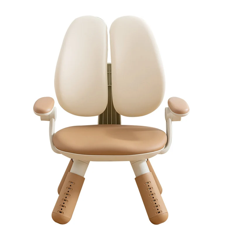 Contemporary Creative Square PU Leather PP Height-Adjustable Backrest Armrest Kids Chair For Living Room & Bedroom