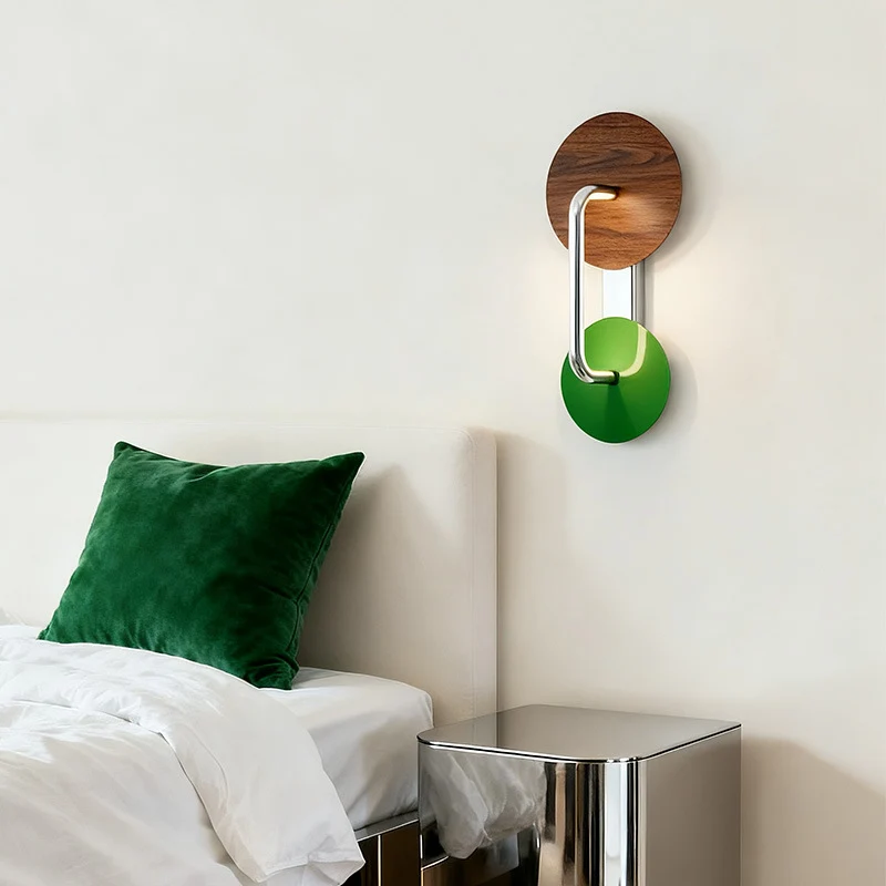 Traditional French Iron Aluminum Acrylic Round LED Wall Sconce Lamp For Living Room