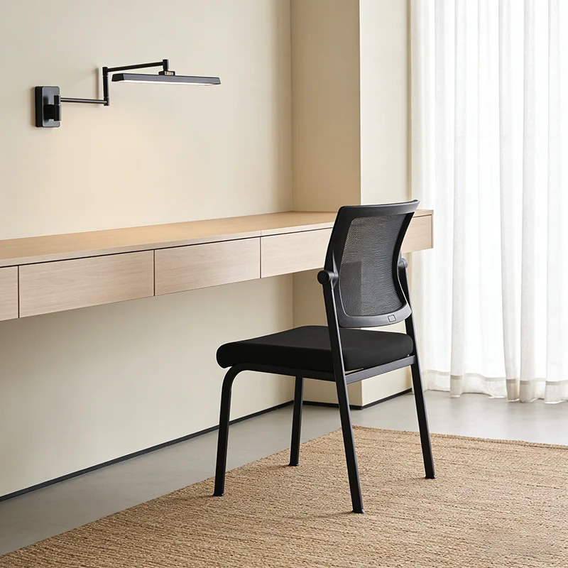Modern Minimalist Heavy-Duty Meeting Room Chair With Breathable Backrest - Molded Foam Seat Desk Chair For Home Office