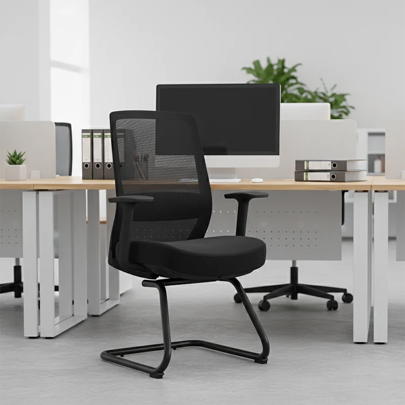 Modern Minimalist Executive Desk Chair - Breathable Mesh Office Reception Chair: Ergonomic Conference Chair For Home Office